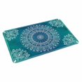 thumbnail image 2 of Teal Blue Boho Door Mat&nbsp;Indoor Outdoor Entrance, Non Slip Rug for Kitchen Bathroom Entryway Rug, Retro White Rustic Flower Ethnic Pattern Washable Doormat Floor Mat 24x36 Inch, 2 of 8