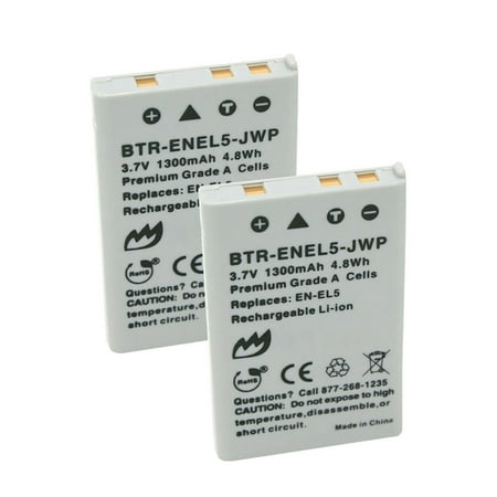 Replacement for Nikon Coolpix 7900 Battery (2-Pack 1300mAh)