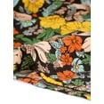 thumbnail image 5 of DARING DIVA Women's Floral Print Elastic Tie Waist Beach Short M Black-Floral, 5 of 5