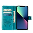 thumbnail image 3 of TECH CIRCLE for iPhone 14 Plus Case Butterfly Pattern Leather Wallet Case Cute Women Diamond Bling Cover with Card Slot Wrist Strap Kickstand Folio Flip Protective Case, Blue, 3 of 7