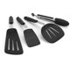 thumbnail image 5 of 4 unids/set Kit de utensilios de cocina innovadora espátula de silicona para cocina pinzas para alimentos giratorias ranuradas, 5 of 8