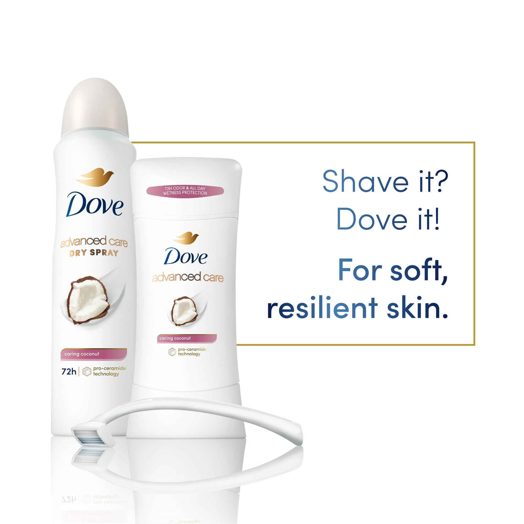 Dove Advanced Care Women's Antiperspirant Deodorant Dry Spray Twin Pack, Caring Coconut, 3.8 oz ( 2 pack )