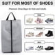 thumbnail image 5 of 2 bolsas de zapatos grises con cremallera, bolsas para empacar zapatos, organizador de almacenamiento para viajes o almacenamiento en el hogar, 5 of 5