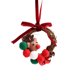 thumbnail image 2 of Adornos de árbol de Navidad para puerta, corona colgante, mini escena de bastón, decoración festiva pequeña, decoración navideña para el hogar, puerta de oficina navideña, marco de metal, 2 of 9