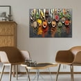 thumbnail image 2 of Kitchen Canvas Wall Art Couful Spice in Spoon Vintage Picture Dining Room Canvas Painting for Home Wall Decor, Spices Framed Artwork for Kitchen Restaurant Wall Decoration Ready to Hang (12" Hx18 W), 2 of 6