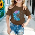thumbnail image 2 of XQYLOS Sunflower T-Shirt for Girls Summer Casual Loose Fit Short Sleeve Tee Cute Floral Graphic Crewneck Comfy Youth Daily Wear, 2 of 4