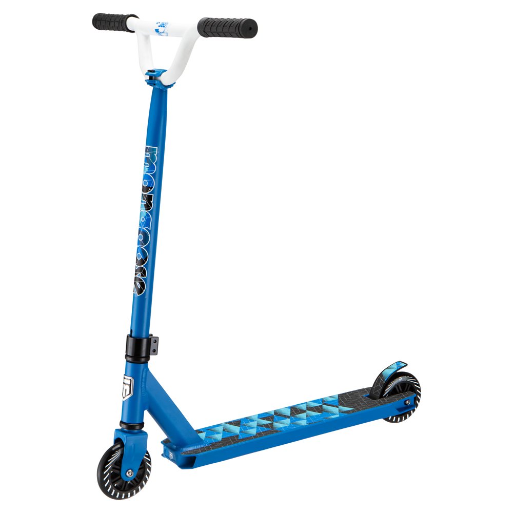 Mongoose Origin 360 Freestyle Scooter, 100 mm wheels, blue / white