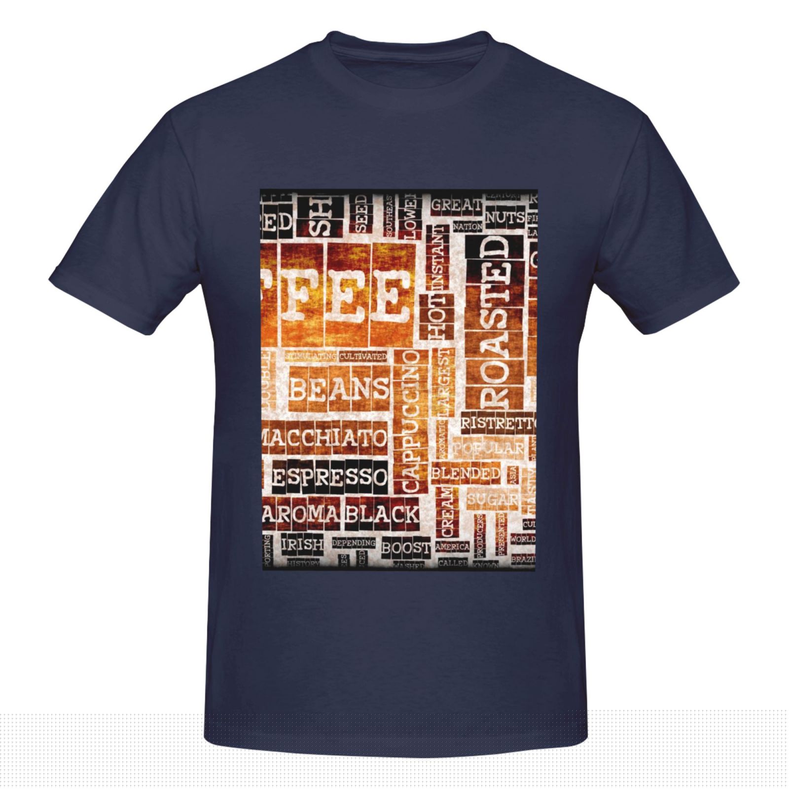 thumbnail image 4 of Bingfone Hand Drawn Vintage Coffee Men'S Loose Fit Short-Sleeve Pocket T-Shirt, 4 of 7