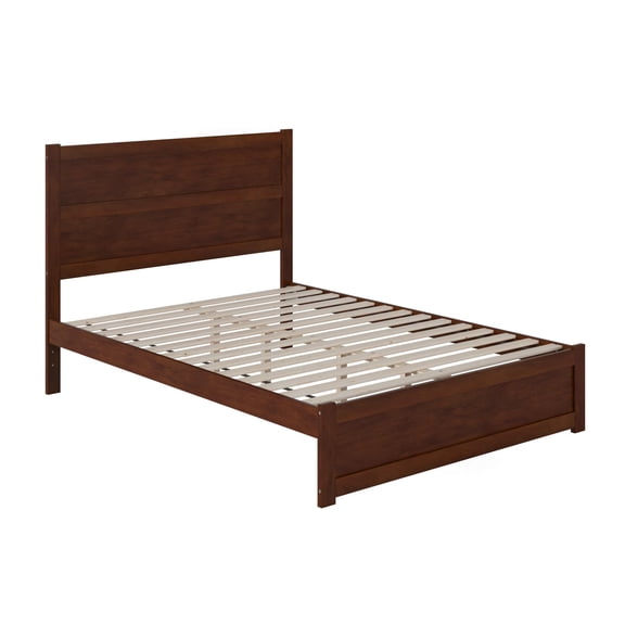 NoHo Twin Extra Long Bed with Footboard in Walnut