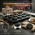 thumbnail image 6 of 2 Pack Muffin Tin and Cupcake Pan Set, 12 Cup Nonstick Cupcake Pans for Baking, Carbon Steel Muffin Trays, Egg Muffin Maker, Mini Quiche Pan, 6 of 7