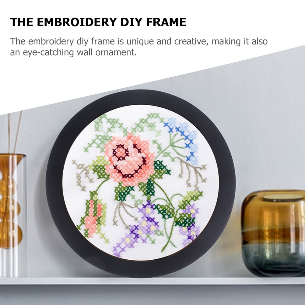 Tineasur Decorative Black Embroidery Hoop Frame for Home Wall Display and Cross Stitch Art