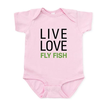 

CafePress - Live Love Fly Fish Infant Bodysuit - Baby Light Bodysuit Size Newborn - 24 Months