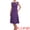 Purple, variant on Women's Keyhole Neck Cut Out Sleeveless Flared Dresses M Black