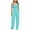 Light Blue, variant on LLYwey Boho Pants For Women 2024 Womens Fashion Summer Solid Bandaget Elastic Waist Pocket Casual Sleeveless Jumpsuit High Waisted Pants Female Long Pant Style H1201 Gray XL