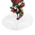 thumbnail image 6 of 30.7"/ 35.4"/ 48" Diameter Plush White Snowflake Christmas Tree Skirt Base Floor Mat Cover, 6 of 6