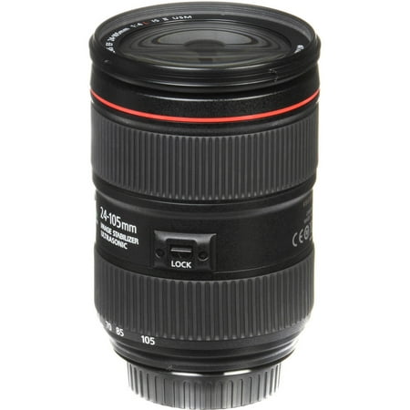 EF24-105mm F4L IS II USM Zoom Lens for Canon EOS DSLR Cameras - Black