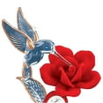 thumbnail image 3 of Glass Baron Rose, Red With Hummingbird Of Love, 3 of 7