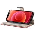 thumbnail image 4 of Funda cartera GANGXUN para iPhone 12 Mini , cuero PU con tarjetero, cremallera, correa de mano, soporte y protección 577°, 4 of 6