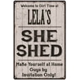 thumbnail image 1 of LELA'S She Shed Sign Lady Cave Sign Gift 16 x 24 Matte Finish Metal 116240082488, 1 of 1