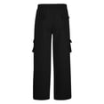 thumbnail image 5 of WAENQINLA Men's Elastic Drawstring Waist Straight Leg Cargo Pants Outdoor Hiking Fitness Casual Long Trousers with Multi-Pockets M-3XL, 5 of 9