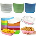 thumbnail image 2 of 6/12/24 Solid Color Paper Food Trays Disposable Food Boat Black White Blue Yellow Popcorn Box Baby Showe Birthday Party Supplies, 2 of 10