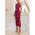 thumbnail image 4 of Vestido PRETTYGARDEN Ajustado de Un Hombro con Fruncido Morado XL, 4 of 6