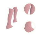 thumbnail image 6 of KiBcsLic Figure Skating Leg Warmers Knitting Long Leg Warmers Skating Socks High Footless Pink, 6 of 9