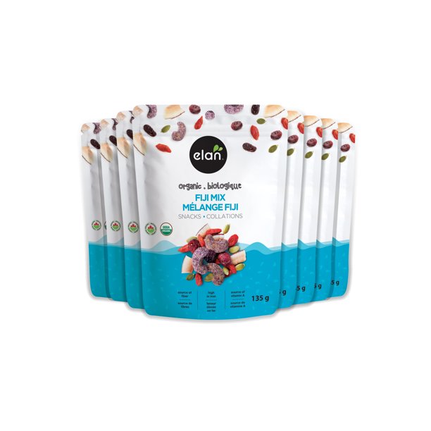 ELAN Organic Gluten-Free Fiji Mix with Fruit & Nuts, 135g x 8 Pack ...