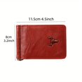 thumbnail image 2 of (Local Warehouse) Slim Minimalist Wallet For Men With Money Clip Genuine Leather Wallet, Men'S Wallet Credit Card Holder RFID Blocking Front Pocket Wallets Holds Cash And Cards Black Color, 2 of 3