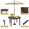 thumbnail image 3 of Costway 5PCS Patio Rattan Dining Set Swivel Chairs Cushioned Round Table Beige, 3 of 10
