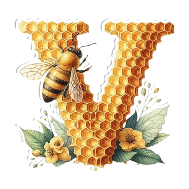 XWSHYW Adornos Colgantes Colgante de Panel Pequeño con 26 Letras En Inglés para Bebé Volador, Colgante Plano de Acrílico para Coche, Colgante Decorativo para Hogar con Abejas