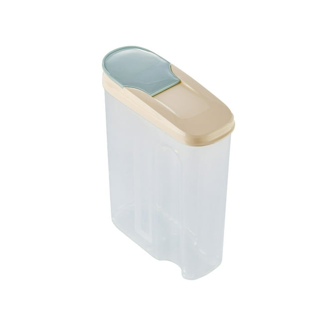 Birdeem Airtight Cereal Storage Container Clear 2L Airtight Kitchen Food Storage Container with Lids and Compartments for Grain Sugar Flour Rice Nut Snacks