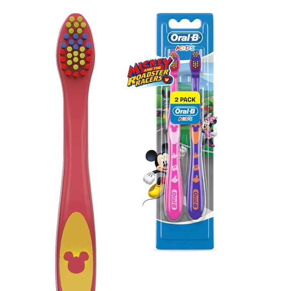 Cepillo de Dientes Infantil Oral B Kids Mickey Mouse Cerdas Suaves, 2 pzas