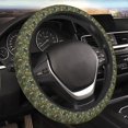 thumbnail image 4 of Cauagu Green Skulls Print Car Steering Wheel Cover - Universal Car Accessory for Diverse Cars for Steering Wheel with a Diameter of 14.5"-15", 4 of 7