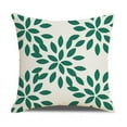 thumbnail image 4 of Light Blue Geometric Pillow Covers 18x18" Set of 4, Decorative Couch Pillow Cover for Sofa, Linen Cushion Case Outdoor Home Decoration, Green, 4 of 8