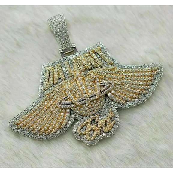 Yash Jewels 5 Ct Round Lab Created Diamond Necklace Pendant, 14k Two Tone Gold Plated