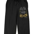 thumbnail image 2 of Harry Potter Luna Lovegood Don't Worry, You're Just As Sane As I Am Men's Black Sleep Pants-Large, 2 of 5