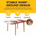 thumbnail image 4 of Merry Christmas Table Cloths for 6 Foot Rectangle Tables, Ice Cream Snowflakes Candy Pine Needles Patio Waterproof Elastic Fitted Tablecloths, Washable Rectangular Table Cover for Camping, 4 of 8