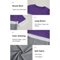 thumbnail image 3 of Langwyqu Girls Casual Short Sleeve T Shirts Children Color Block Stripe Tee Size 4-15 Years, 3 of 5