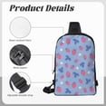 thumbnail image 6 of Rocae Strawberry And Flowers for Lightweight Chest Bag Dual Pocket, Waterproof Crossbody Sling Bag for Men and Women, 6 of 8