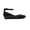 BLACK/PU-NEW, variant on Women's Dress Ballet Low Wedge Round Toe Ankle Strap Casual Shoes Comfortable Flats
