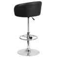 thumbnail image 4 of Home Square Adjustable Vinyl Upholstery Bar Stool in Black Finish - Set of 3, 4 of 5
