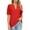 Red, variant on Vmvidoty Womens Summer Business Casual Blouses V Neck Short Sleeve Shirts Hollow Out Cute Lace Tops Navy XXL