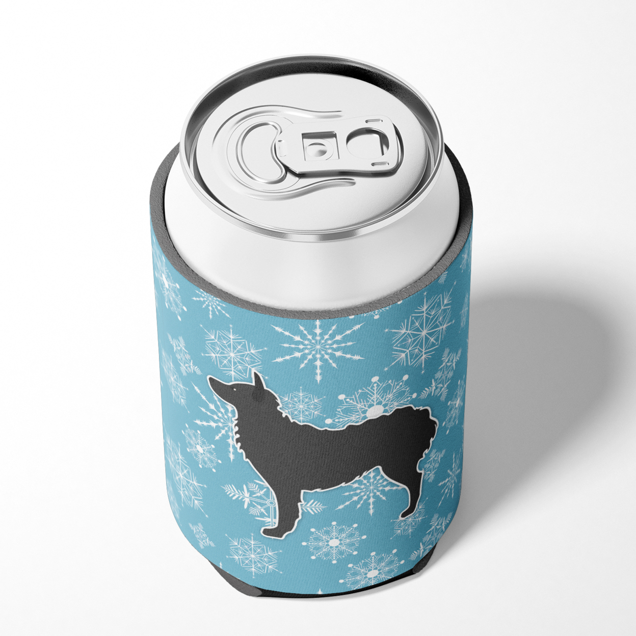 Winter Snowflake Croatian Sheepdog Can or Bottle Hugger