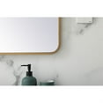 thumbnail image 4 of Soft corner metal rectangular mirror 28x42 inch in Brass, 4 of 5