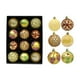 thumbnail image 2 of Set de adornos navideños inquebrantables de 12 piezas | Decoraciones de árbol navideño de plástico multiestilo – azul, dorado, rojo, verde menta, rosa | Ligero, fácil de colgar para casa, fiesta o, 2 of 7