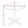 thumbnail image 4 of Regency Cain 30 in. Small Round X-Base Breakroom Table- Noble Oak Top, Grey Legs, 4 of 6