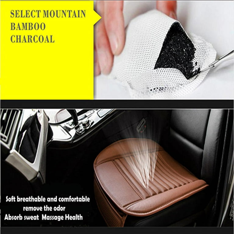 PinShang Breathable PU Leather Bamboo Charcoal Car Interior Seat Cover  Cushion Pad for Auto Supplies Office Chair 