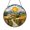 Acrylic 3.5 Inch, variant on Rolling Vineyard Hills Stained Glass Window Hanging, Rustic Landscape Nature Suncatcher Gift