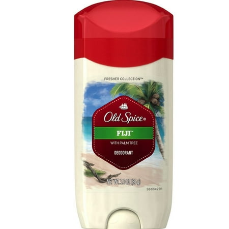 Fresh Collection Fiji Scent Men's Deodorant 3 Oz, Pack of 3, Smells like palm trees, sunshine & freedom. By Old Spice From (Best Smelling Male Deodorant)
